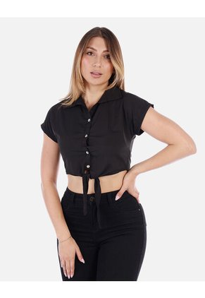 Blusa Crop Mujer Con Nudo Frontal | Moda Fresca Arequipe