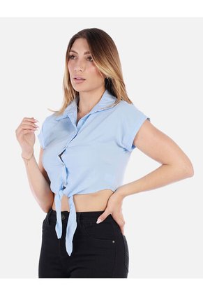 Blusa Crop Mujer Con Nudo Frontal | Moda Fresca Arequipe