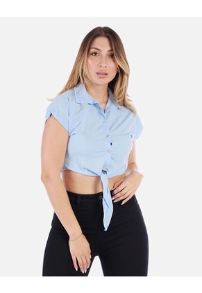 Blusa Crop Mujer Con Nudo Frontal | Moda Fresca Arequipe