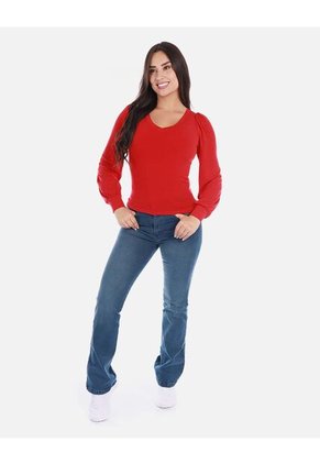 Blusa Manga Larga Para Mujer Elegante