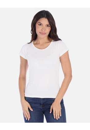 Camiseta Manga Corta Básica Para Mujer