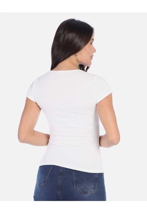 Camiseta Manga Corta Básica Para Mujer