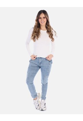 Camiseta Manga Larga Básica Para Mujer