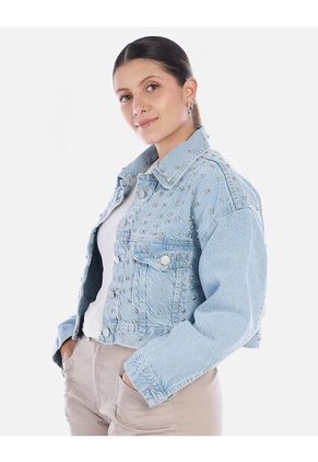 Chaqueta Denim Diosa Con Taches