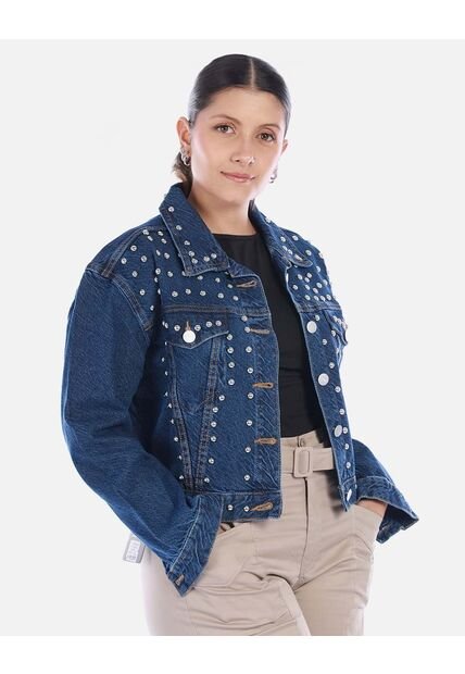 Chaqueta Denim Diosa Con Taches