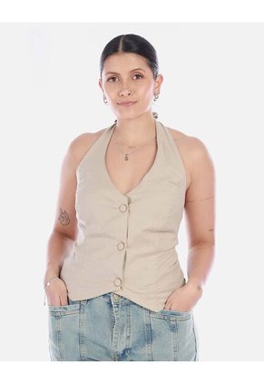 Jean Wide Leg Con Costura Frontal