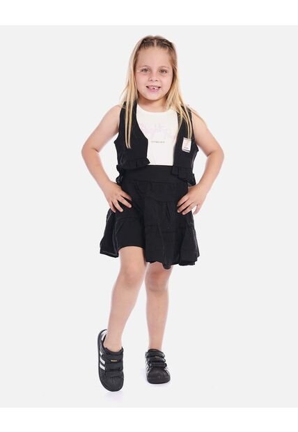 Conjunto Camiseta Y Vestido Enterizo Para Niña