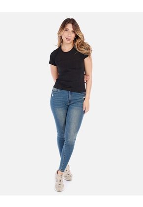 Camiseta Básica Ajustada De Mujer En Tejido Suave