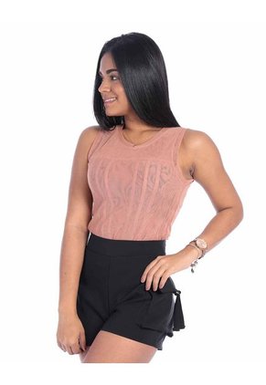 Blusa Transparente Manga Sisa Mujer