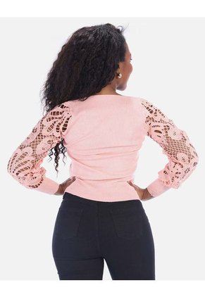 Saco Con Mangas En Encaje Mujer