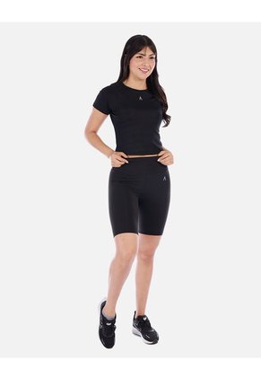 Camiseta Deportiva Corta Para Mujer Con Ajuste Cómodo