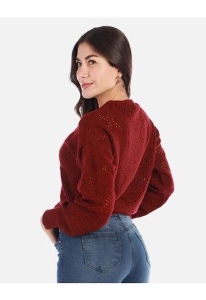 Buzo Tejido Con Diseño Calado Femenino