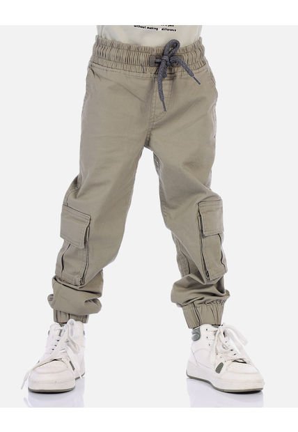 Jogger Cargo Para Niño Con Bolsillos Laterales Y Pretina Ajustable