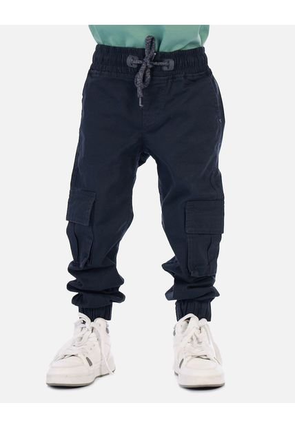 Jogger Cargo Para Niño Con Bolsillos Laterales Y Pretina Ajustable