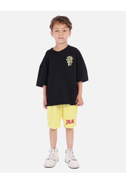 Conjunto Para Niño Con Camiseta Estampada Y Short Deportivo