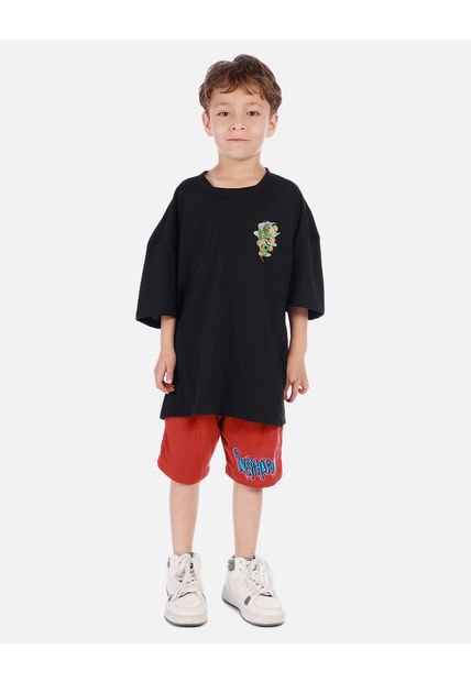 Conjunto Para Niño Con Camiseta Estampada Y Short Deportivo