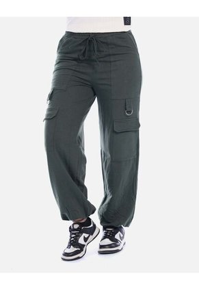 Pantalón Jogger Cargo Mujer Con Bolsillos Funcionales