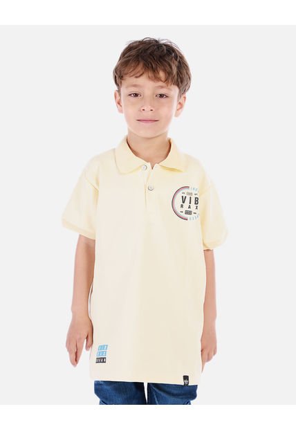 Polo Urbano Para Niño Con Cuello Camisero Y Estampados Decorativos
