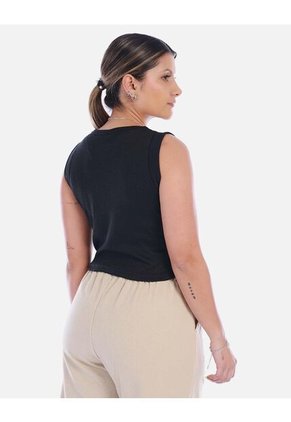 Blusa Crop Sin Mangas Para Mujer