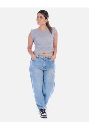 Blusa Crop Sin Mangas Para Mujer