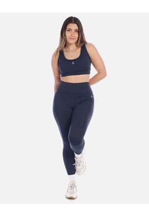 Legging Deportivo Mujer Cintura Alta Azul