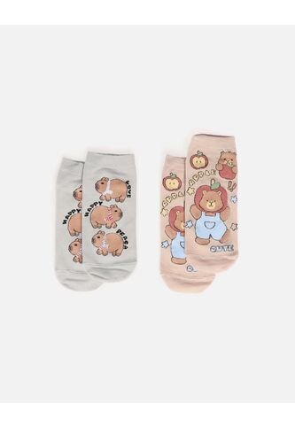 Medias Set X2 Con Diseño Capibara Arequipe