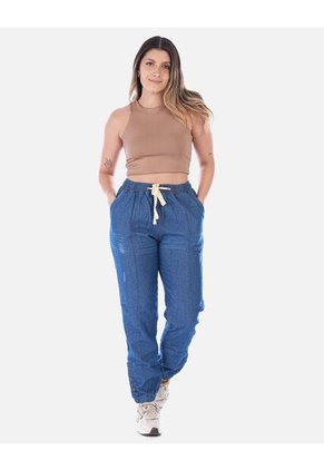 Jogger Denim Mujer Azul Índigo