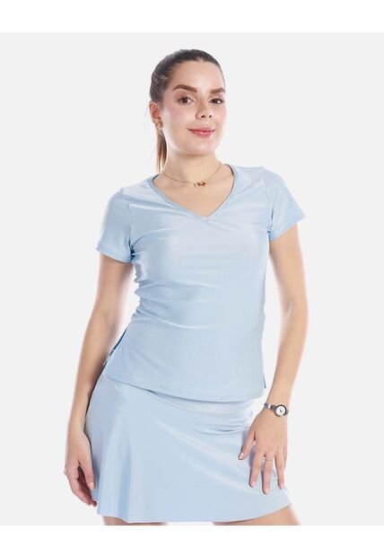 Camiseta Cuello En V Mujer De Estilo Casual