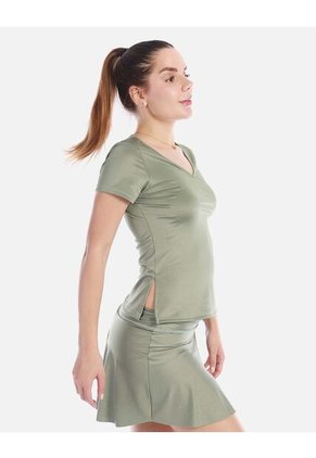 Camiseta Cuello En V Mujer De Estilo Casual