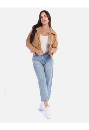 Chaqueta Corta Mujer Textura Suave