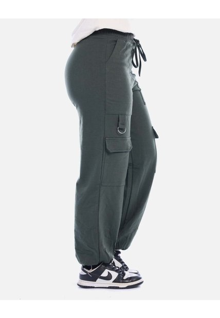 Pantalón Jogger Cargo Mujer Con Bolsillos Funcionales
