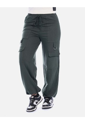 Pantalón Jogger Cargo Mujer Con Bolsillos Funcionales