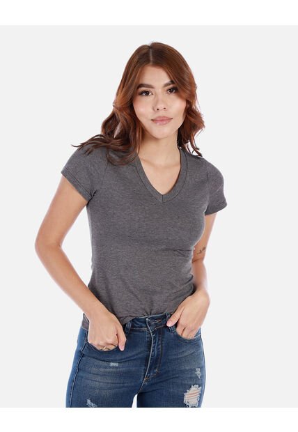 Camiseta Básica De Cuello En V