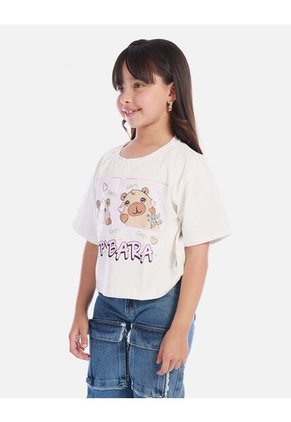 Blusa Para Niña Con Estampado De Capibara