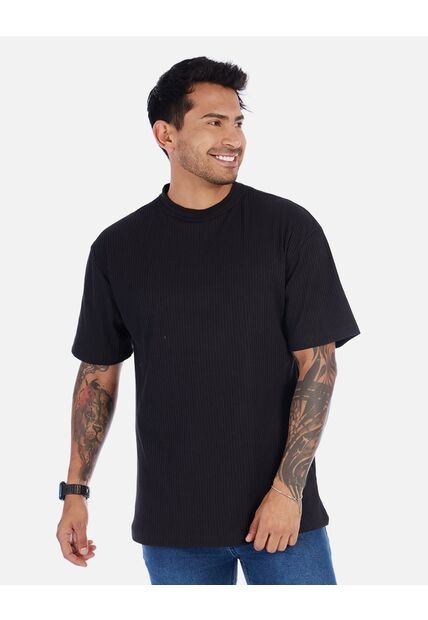 Camiseta Casual Cuello Alto Para Hombre