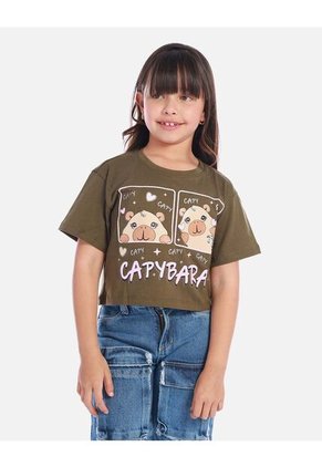 Blusa Para Niña Con Estampado De Capibara