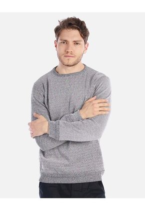 Suéter Tejido Para Hombre Cuello Redondo