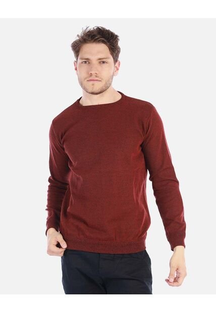Suéter Tejido Para Hombre Cuello Redondo