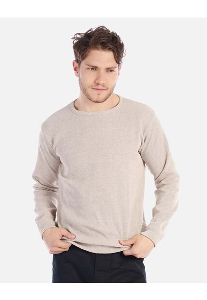 Suéter Tejido Para Hombre Cuello Redondo
