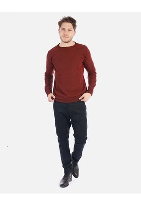 Suéter Tejido Para Hombre Cuello Redondo