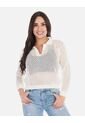 Buzo En Punto Calado Cuello V Mujer de Arequipe