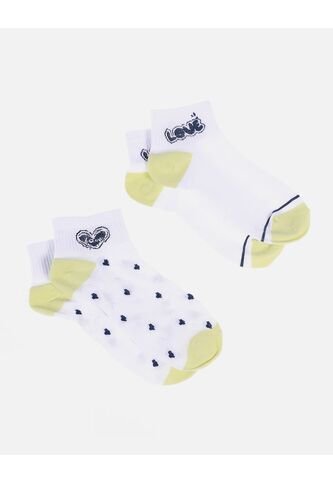 Pack X2 Medias Tobilleras Para Dama Con Estampado Conejo Arequipe