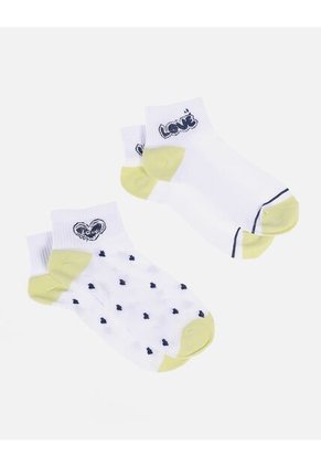 Pack X2 Medias Tobilleras Para Dama Con Estampado Conejo