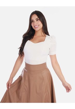 Blusa Manga Corta Para Mujer Moderna Y Fresca