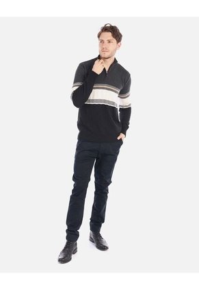 Suéter Tejido Para Hombre Con Media Cremallera