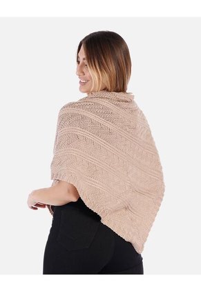 Ruana Tipo Chal Mujer Con Broche