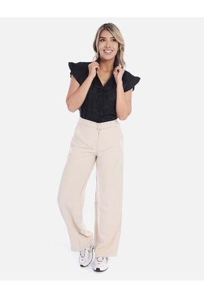 Blusa Mujer Con Detalle En Mangas