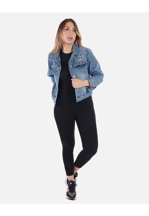 Chaqueta Jean Azul Mujer