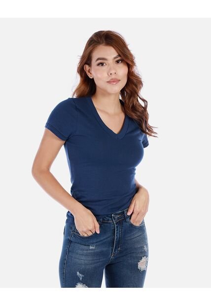 Camiseta Básica De Cuello En V