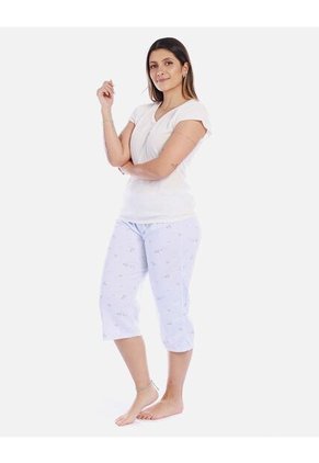 Pijama Conjunto Pantalón Largo Mujer Marfil